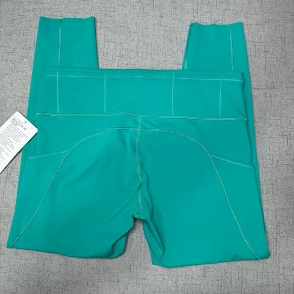 Lululemon Fast and Free High Rise Tights Maldives Green Leggings Size 12 NWT - Picture 6 of 9